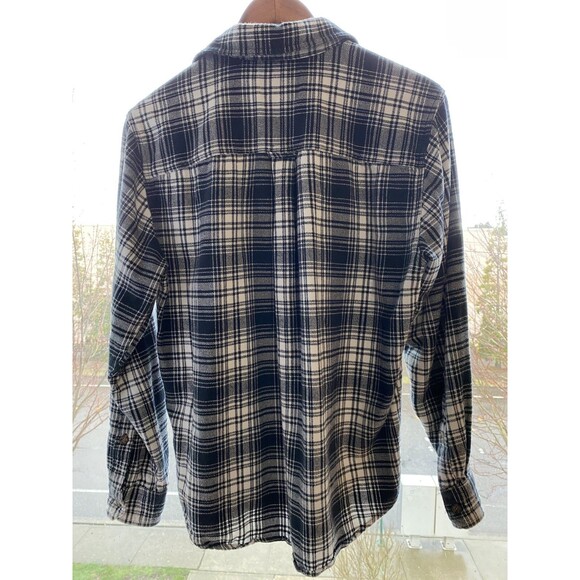 Woolrich Trout Run Men's Long Sleeve Shirt M Plaid Black Cotton Button Down - Picture 5 of 12